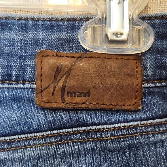 Mavi Angie Mid-Rise Denim Jeans Women's 30/28 Blue‎ Medium Wash Slim Straight - Picture 7 of 9